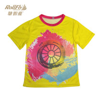 Speed Dry Net Face Fabric Summer Children Wheel Slide Riding Slide Sport Training T-shirt Team Clothing Customised