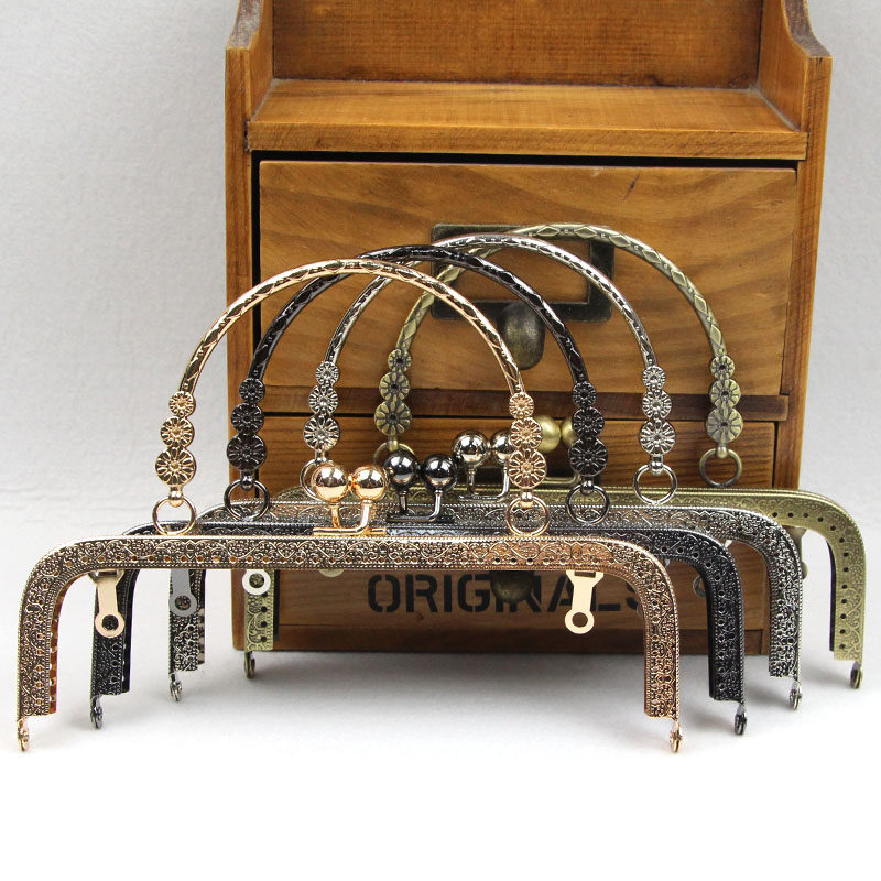 18/20cm角のコインケース用ハンドル、コインケース用アクセサリー、手作りコインケース、布製DIY材料