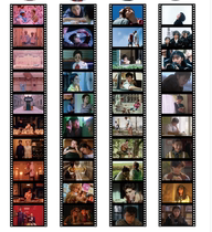 Movie film translucent waterproof bookmark epoxy support card customized plaid film retro literary gift