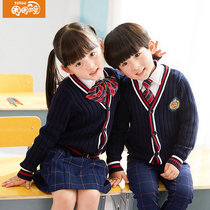 Primary school uniforms Spring and autumn kindergartens kindergarten uniforms Korean school uniforms British style suits Childrens performance costumes