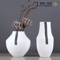 Modern minimalist flower ornaments Chinese class wood crafts home Vase decoration sales office model room accessories