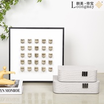Modern simple stone decorative painting jewelry storage box model room living room study background wall light luxury abstract mural