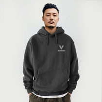 Couple dress Tide brand white hooded sweater men autumn loose trend National tide heavy fall shoulder sleeve hoodie thin
