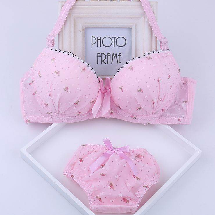 Đồ lót Panties Một Set của Nữ trung học phổ thông cô gái Sexy Thu thập Sidon Hàn Quốc phiên bản của vú nhỏ áo ngực mùa hè