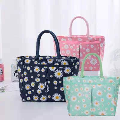 ins Wind small Daisy portable lunch bag rice box bag insulation bag large capacity handbag rice bag lunch bag to work