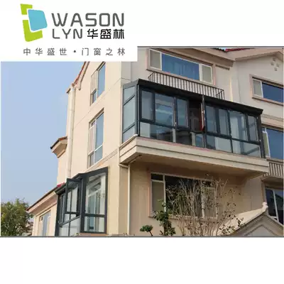 wasonlyn greenhouse custom aluminum alloy doors and windows broken bridge aluminum flat doors and windows soundproof glass sealed balcony