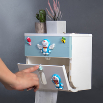 Toilet tissue box Non-punching roll paper tube holder creative kitchen wall-mounted toilet toilet toilet waterproof toilet paper box