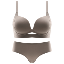 Seamless underwear for women with small breasts summer thin style to hold side breasts and prevent sagging 2024 new popular bra set