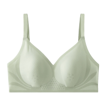 Ultra-thin seamless underwear for women with large breasts and small breasts jelly strips rabbit ear cups breast reduction anti-sagging summer thin bra