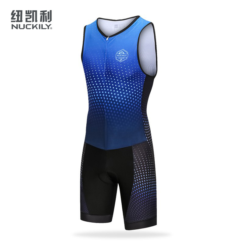Sleeveless Triathlon Suit, One-Piece Triathlon Sports Men's Cycling Suit, High Elasticity, Quick-Drying, Sweat-Wicking Competition Equipment
