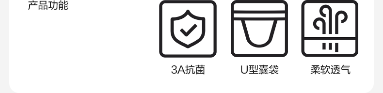 【中国直邮】蕉内  男士内裤  莫代尔纯棉  301P透气抗菌男平角裤 3件  黑色+磁铁黑+洗石蓝  XXL码