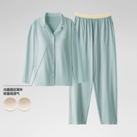 【С стилем чашки】 Женщины | Брюки с длинными рукавами | Зеленый лацкат зеленый