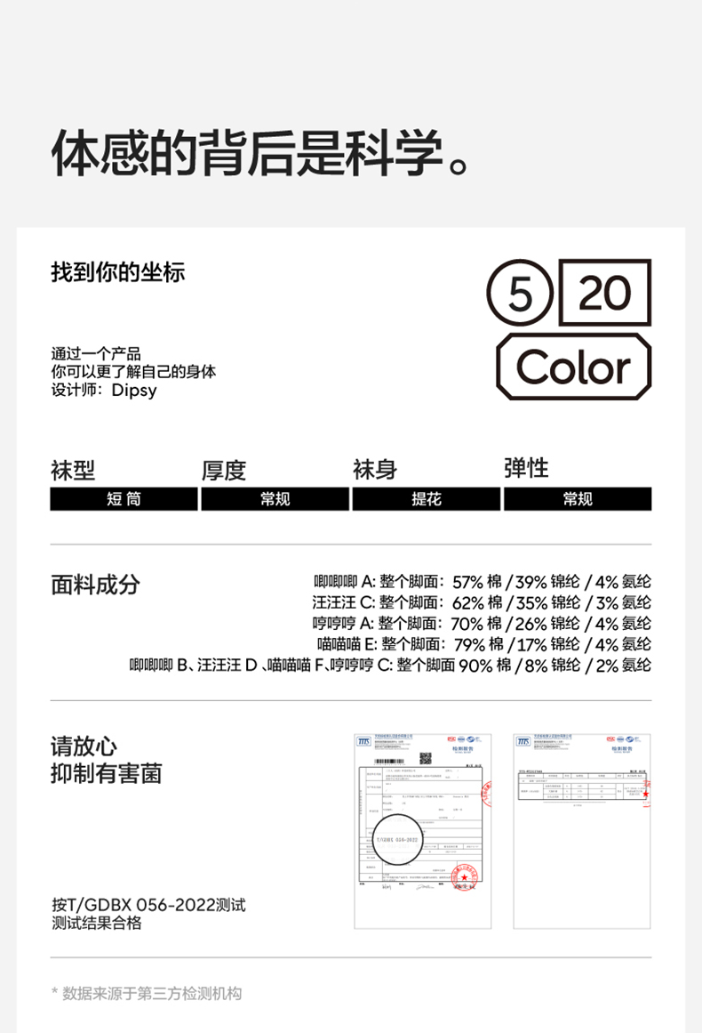 蕉內520C情侶可愛男女吸汗短襪