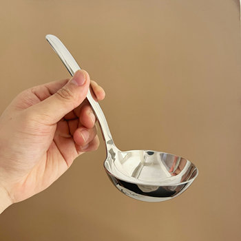 Gloss 304 stainless steel short handle hot pot soup spoon