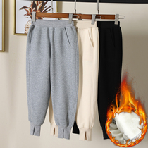 South Koreas 2022 spring season girls new Korean version of sports pants slim in a pair of pants for childrens foreign air outside wearing pants