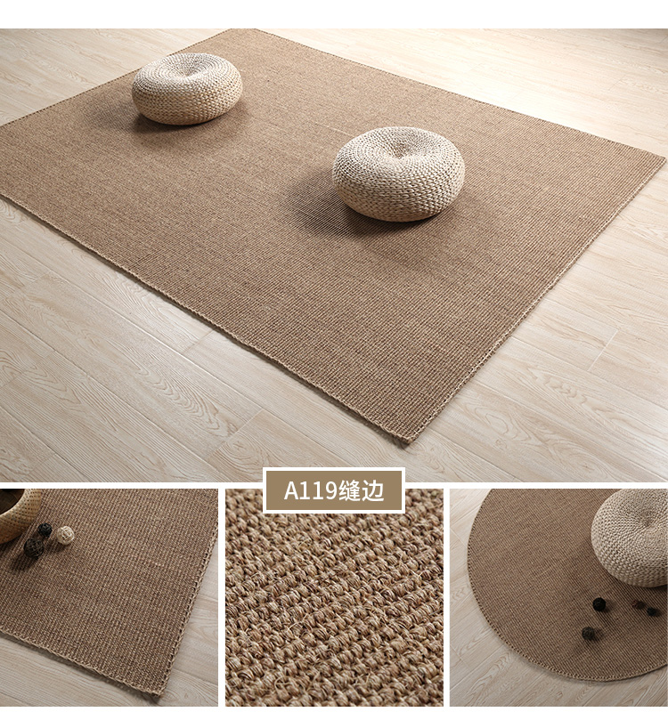 thảm bảng phòng trà sisal thảm phòng ngủ sống cà phê phòng không trượt IKEA khâu tay thảm tatami có thể được tùy chỉnh - Thảm thảm lót sàn nhà