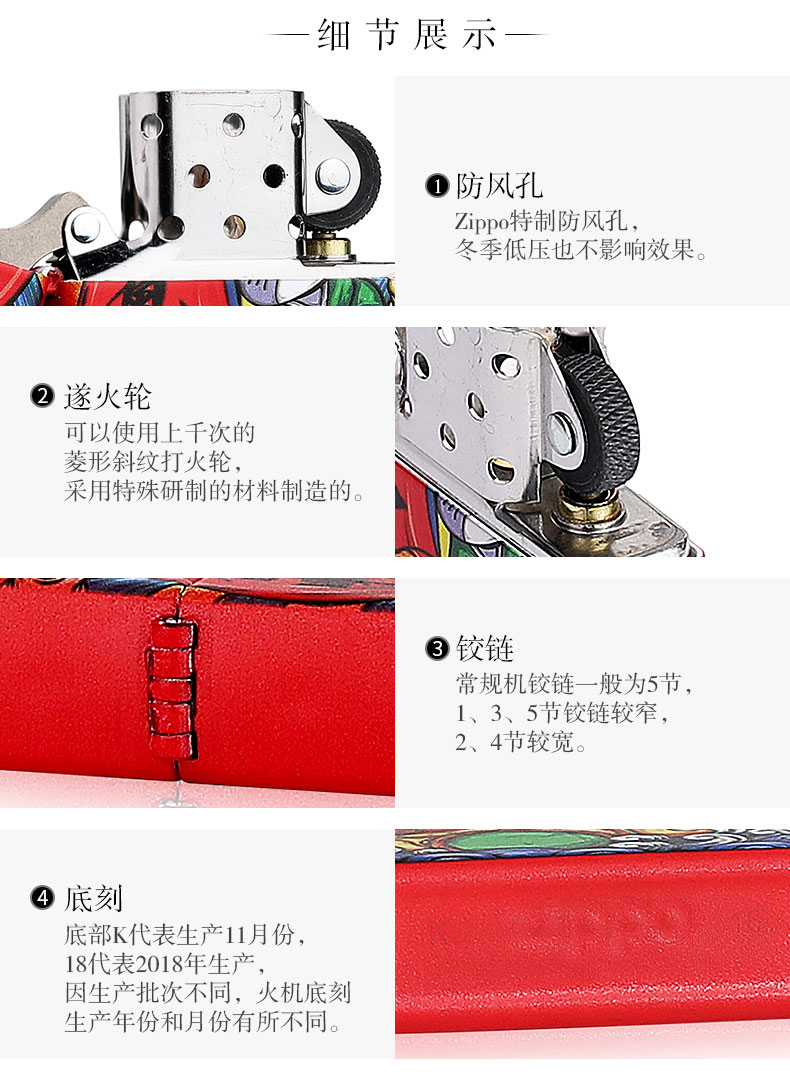 美国原机进口 Zippo 19秋季新款一帆风顺彩印 16孔防风打火机 图7