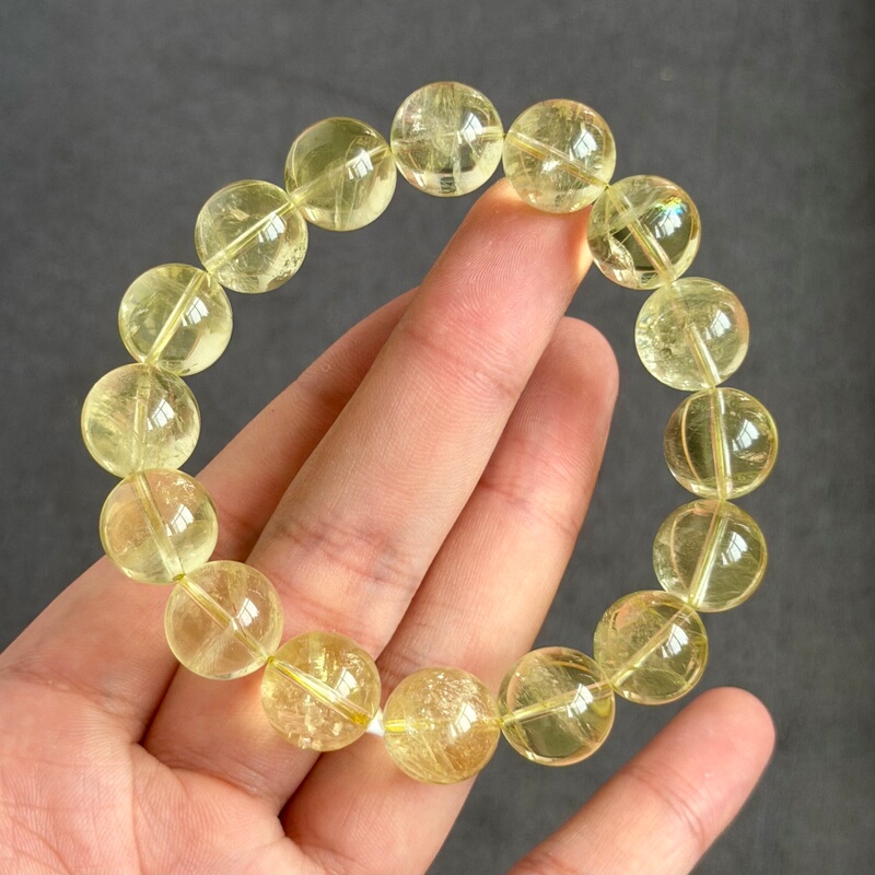 Super Value Benefit: Natural Brazilian Citrine Round Bead Single Circle Bracelet for Women, Lemon Yellow Fresh Style Citrine Jewelry Super Value Benefit: Natural Brazilian Citrine Round Bead Single Circle Bracelet for Women, Lemon Yellow Fresh Style Citrine Jewelry