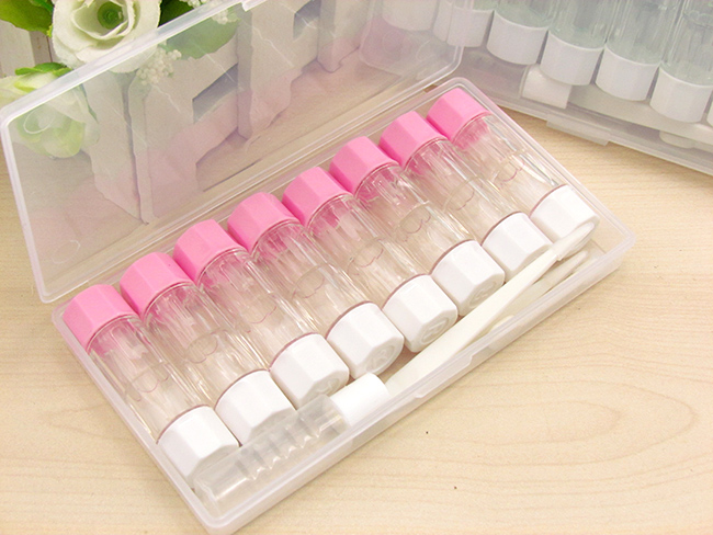 2 gửi thuốc nhỏ mắt] hộp tiếp xúc với kính áp tròng Hộp lưu trữ vô hình cứng nhắc RGP hộp làm đẹp đa chức năng SL - Thuốc nhỏ mắt thuốc nhỏ mắt natri clorid