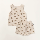 Детский хлопковый летний комплект для раннего возраста, детская майка, шорты