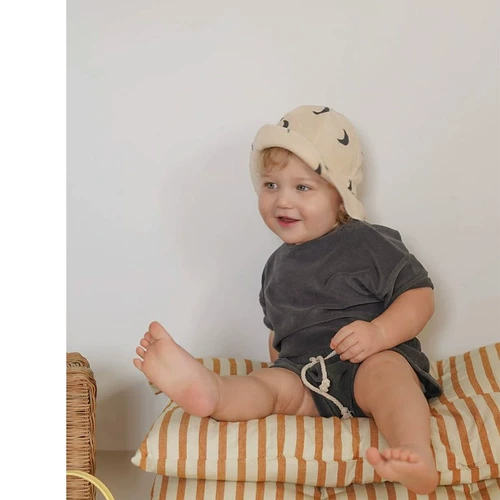 Брендовое детское хлопковое летнее полотенце, детский комплект, шорты, простой и элегантный дизайн, широкая цветовая палитра, популярно в интернете