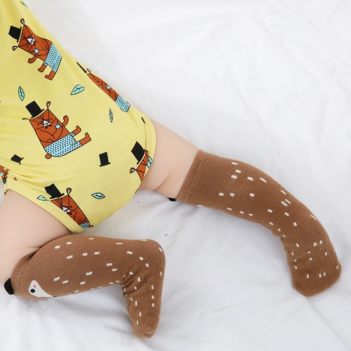 Альпака, хлопковые носки, детские гольфы, делается под заказ, лиса, енот, средней длины