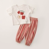 Нарукавники для девочек, летний комплект, футболка, штаны, короткий рукав, европейский стиль, 2 шт