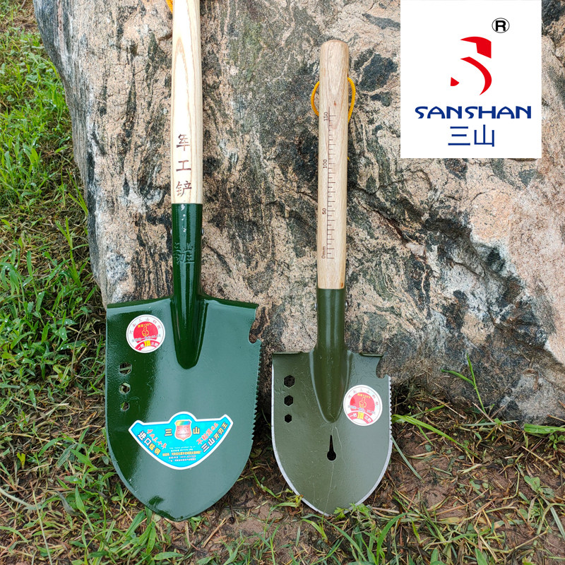 New sapphire stacker airborne military version multi-functional outdoor self-defense army shovel shovel German manganese steel quenched small shovel