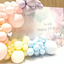 Babys birthday background wall covered with moon hundred days banquet decoration party poster dessert table decoration s-259