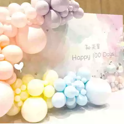Baby birthday background wall cloth full moon 100 days banquet party poster dessert table decorations s-259