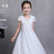 Trang phục dạ hội trẻ em công chúa đầm voan cô gái cello trang phục piano cô gái dẫn chương trình catwalk mùa hè - Váy trẻ em