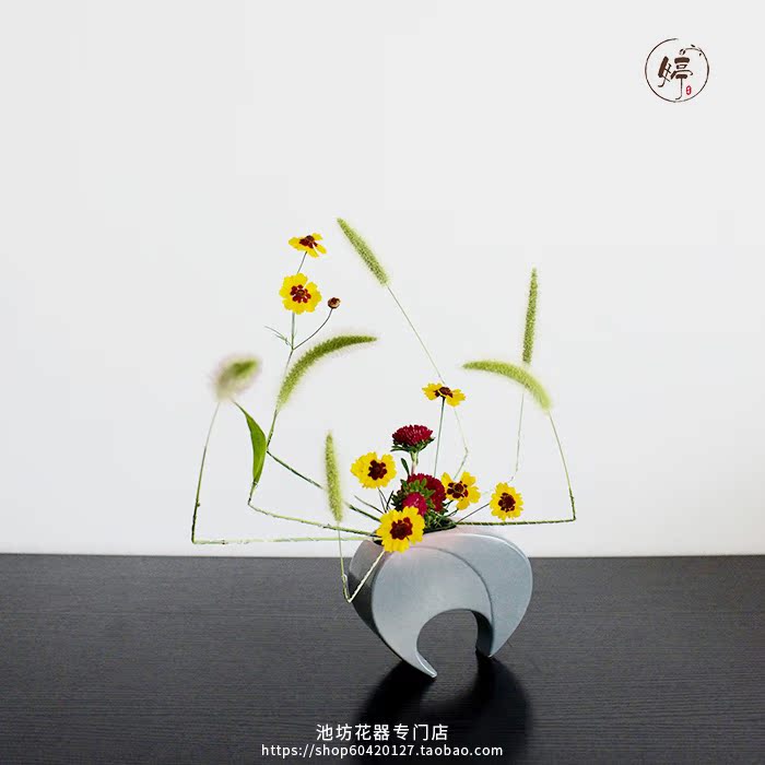 日本池坊花道插花器小原流池坊草月流自由花花器花藝插花花器 日本池坊花道插花器小原流池坊草月流自由花花器花藝插花花器