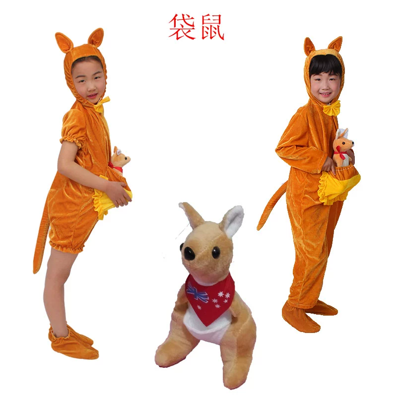 Ngày thiếu nhi Trang phục biểu diễn động vật dành cho người lớn Kangaroo Little Squirrel Song Drama Drama Dance Dance Quần áo