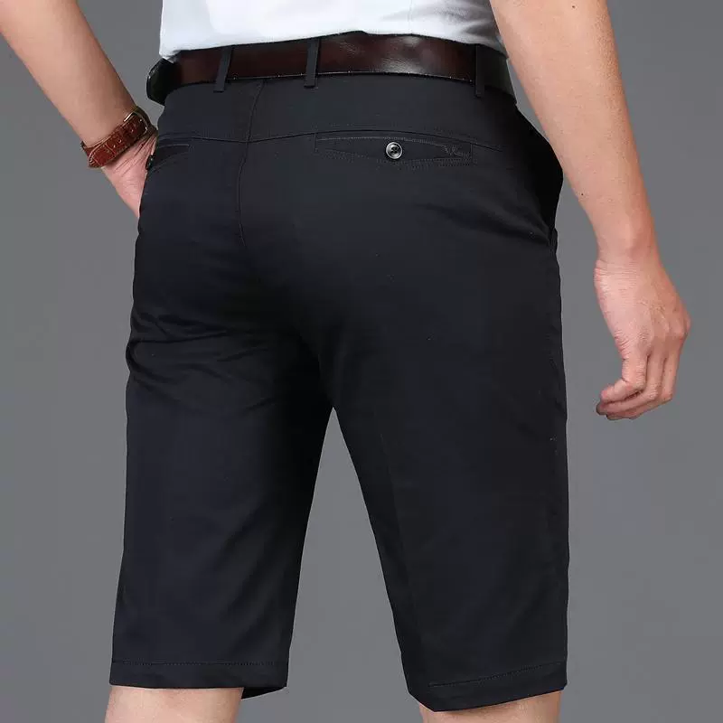 Mùa hè mỏng trung niên nam phù hợp với quần short phù hợp cho mặc bên ngoài 7 điểm cha lỏng lẻo quần bảy điểm quần năm điểm - Quần