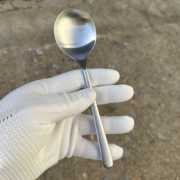 Out of germany 18-10 stainless steel western tableware round head spoon adult drinking soup spoon eating porridge dry rice stew powder spoon