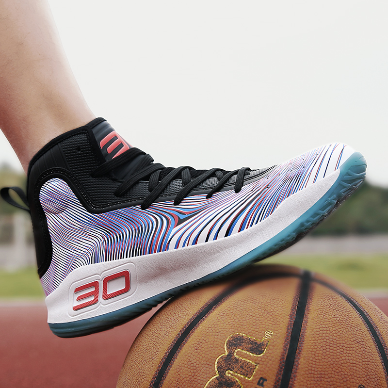 Fall new plus velvet basketball shoes men's high help combat boots wear and shock absorbing campus students' training match ball shoes lovers-Taobao