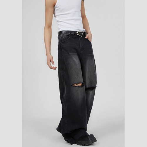 Прямые свободные джинсы, дизайнерские штаны, тренд сезона