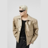 Наплечники, осенняя куртка для отдыха, изысканный стиль, оверсайз