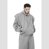 Мужская куртка с капюшоном, толстовка с капюшоном, штаны, комплект, изысканный стиль, свободный прямой крой