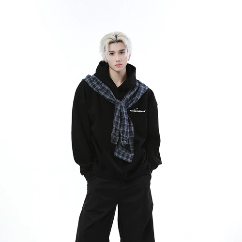 Ретро накидка, толстовка с капюшоном для отдыха, балахон, оверсайз