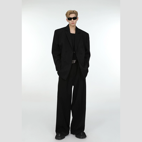 Небольшие дизайнерские наплечники, мужская демисезонная куртка, цветной пиджак классического кроя, тренд сезона, оверсайз, простой и элегантный дизайн