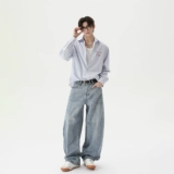 TURNTIDE ниша, простая рубашка с принтом в вертикальную полоску, повседневная рубашка с лацканами 𫔮cleanfit, универсальная тонкая куртка с длинными рукавами