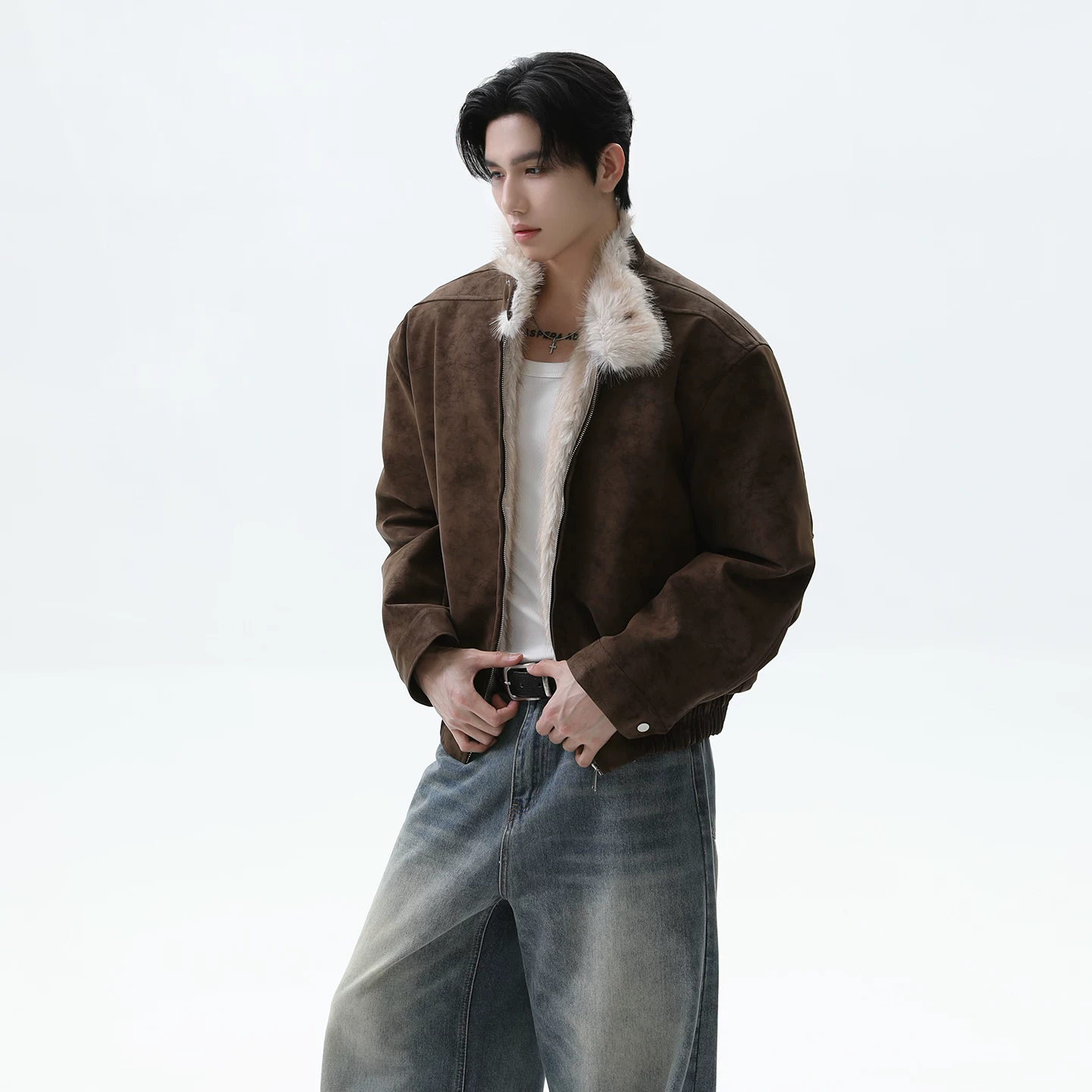 TURNTIDE "One piece for winter" Harrington горная резьба хлопковое пальто для тепла от холода, воротник из меха и бархатная куртка