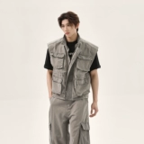 Небольшой дизайнерский джинсовый комплект, жилет, универсальные летние штаны