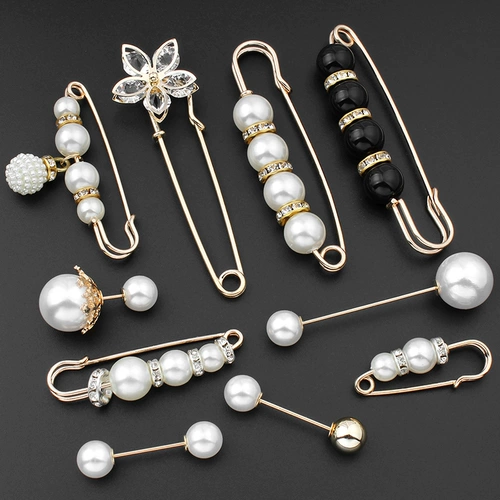 Защитное белье из жемчуга, брошь, кардиган, свитер, булавка на лацкан, фиксаторы в комплекте