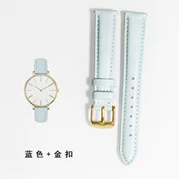 Голубая с золотой игольной пряжкой