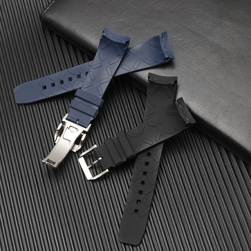 Совместимый ремешок для часов, силиконовые мужские часы, изогнутые аксессуары, 22мм