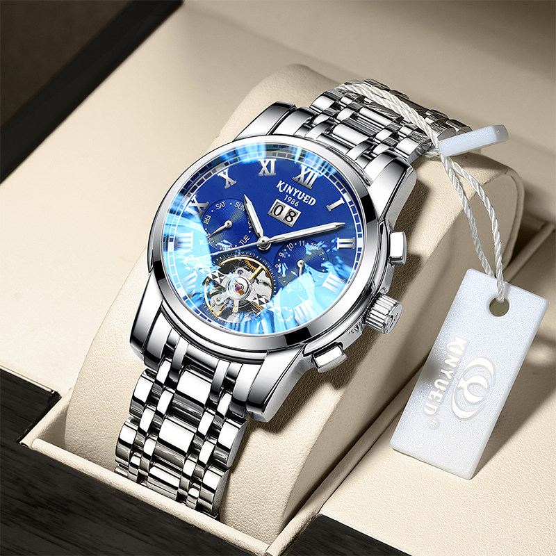 2020 new Swiss Sanda watch men's top ten automatic mechanical watch Waterproof brand tourbillon luminous men's watch