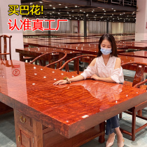 Ba flower solid wood board tea table tea table log new Chinese simple boss table conference table big class 2 meters clearance
