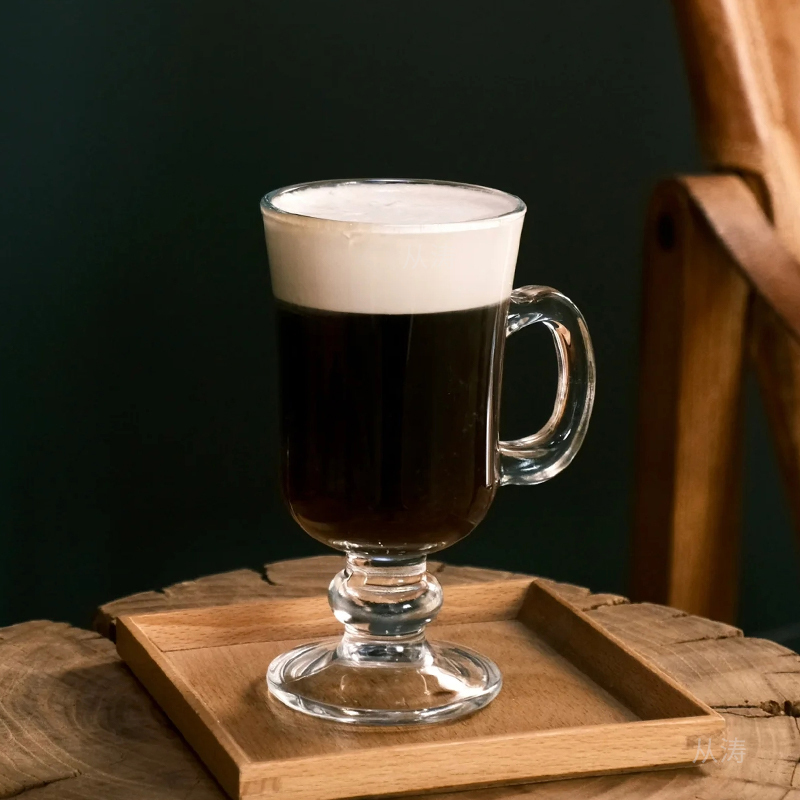 Latte Irish Coffee Cup with Handle, Mulled Wine Cup, Beverage Cup, Glass Water Cup, Iced Coffee Cup, Cocktail Cup